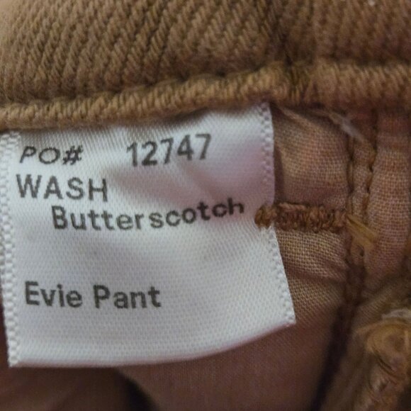 Reformation Evie Pants Butterscotch Paperbag Belted Ankle Organic Cotton Size28 - Picture 10 of 12